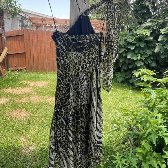Sexy NWT Silk Cheetah Halter Dress - Picture 5 of 5